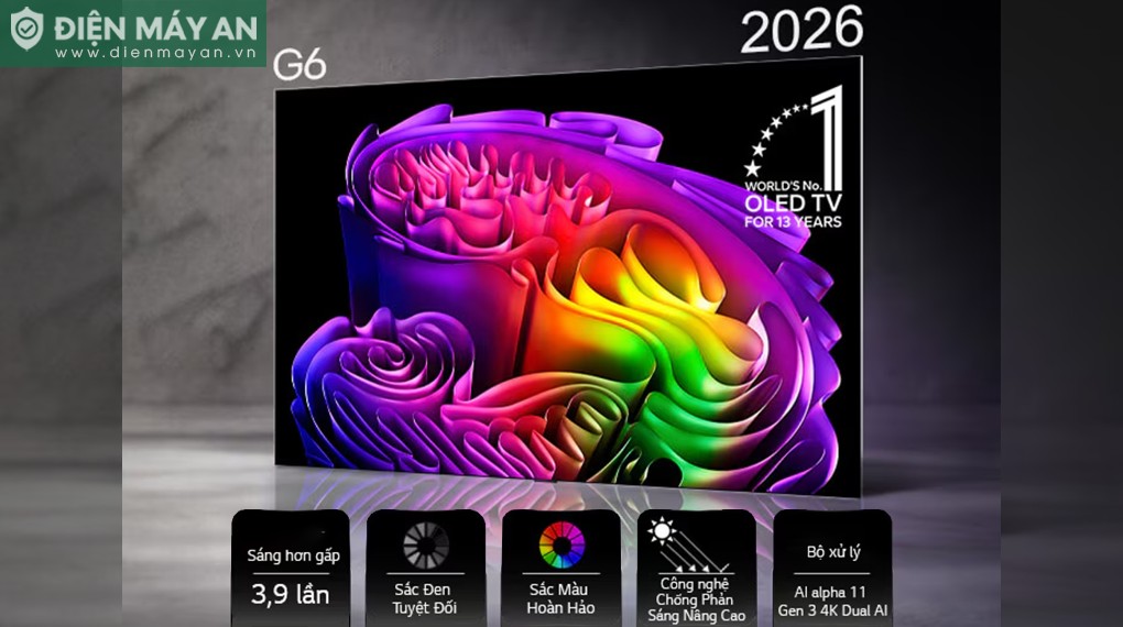 Smart Tivi OLED LG AI 4K 77 inch OLED77G6PSA